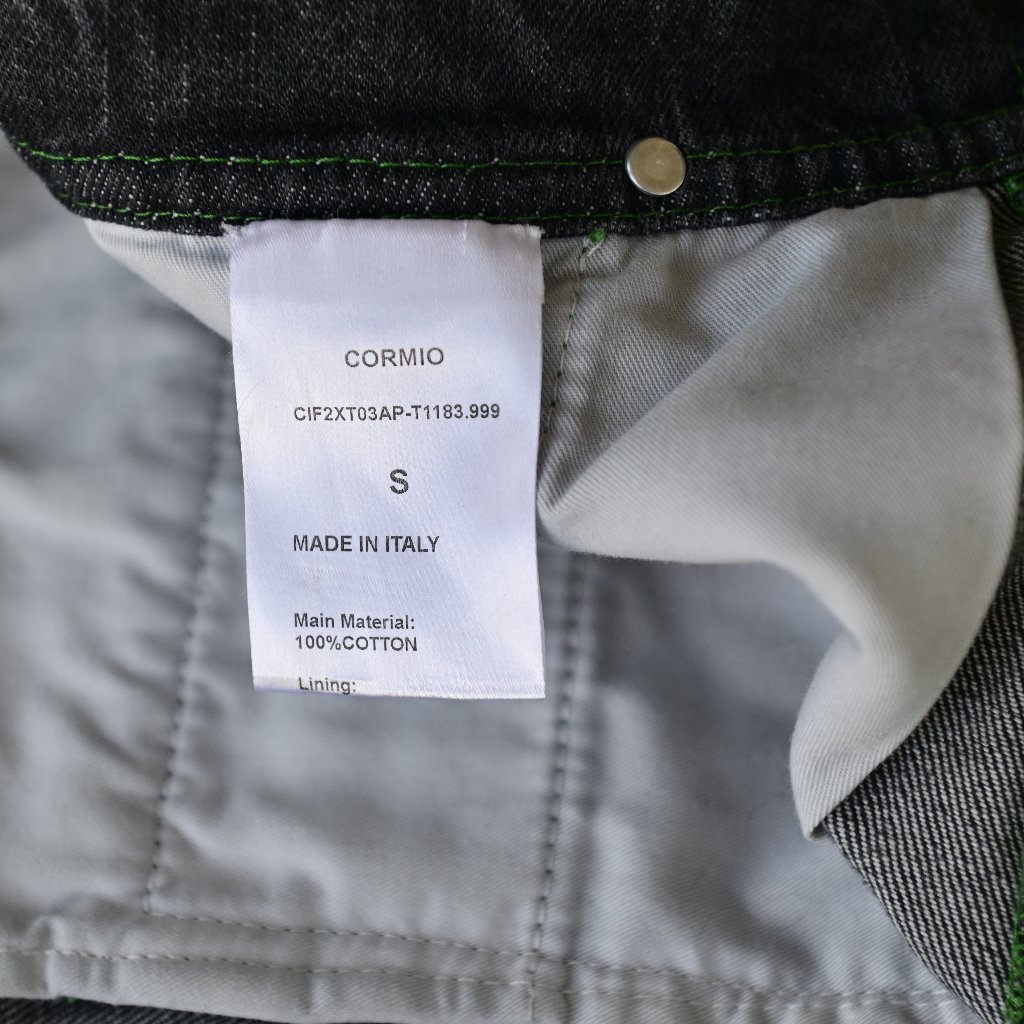 Cormio Made In Italy Panel Seam Wide Leg Denim Jeans Contrast Stitch Size S — image 5 of 8